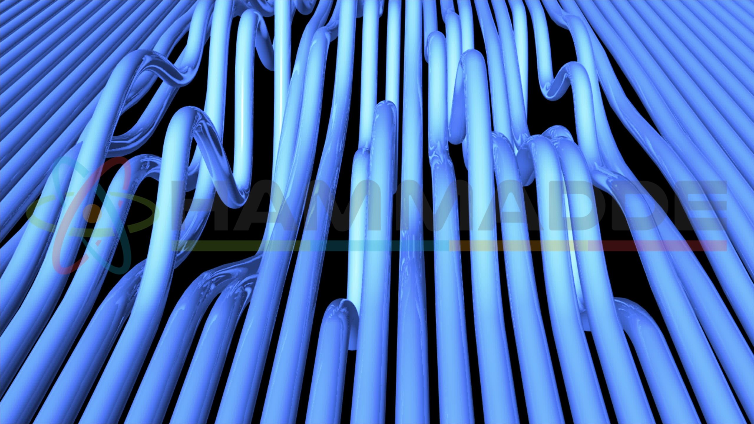 Abstract background with bend pipes