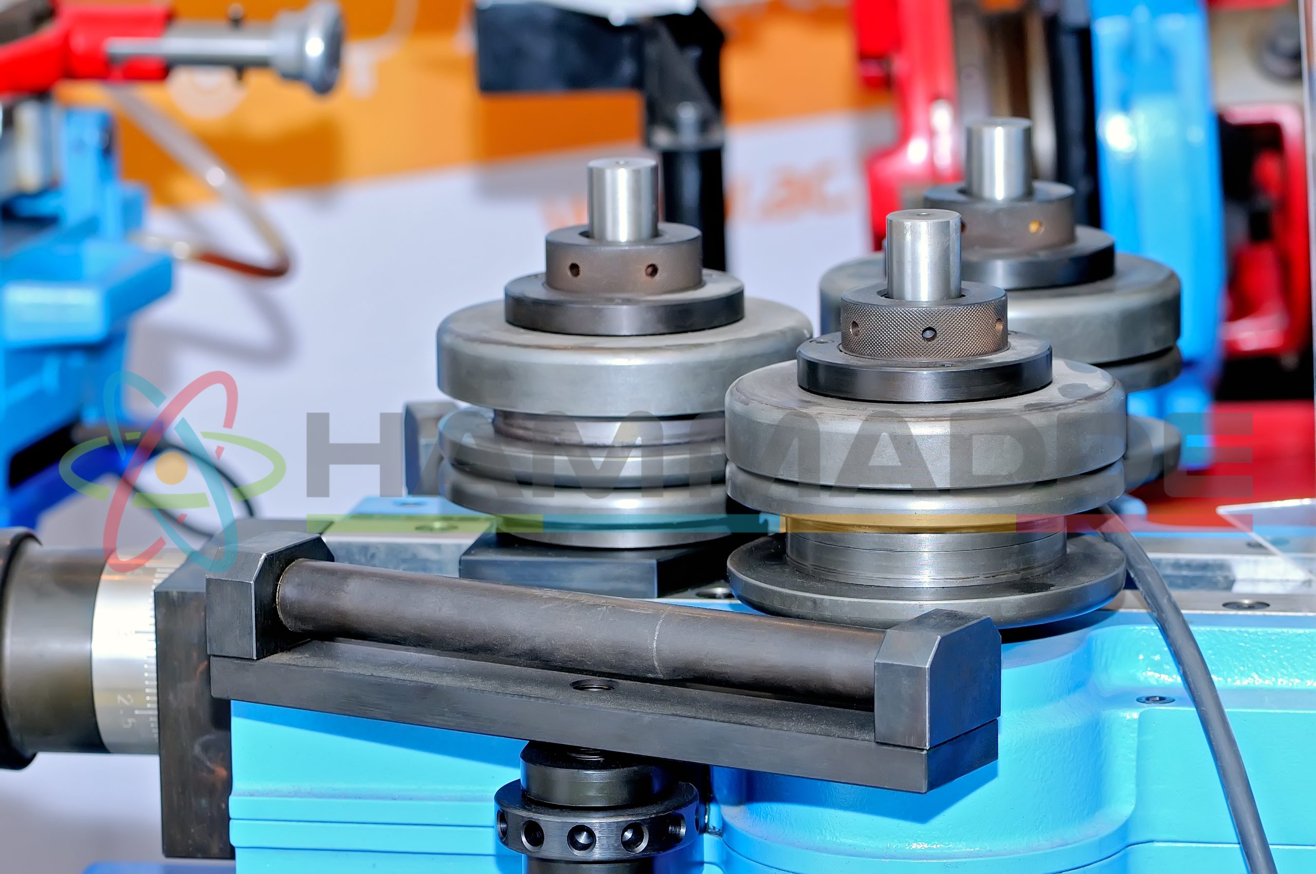 Industrial device for bending of metal pipes