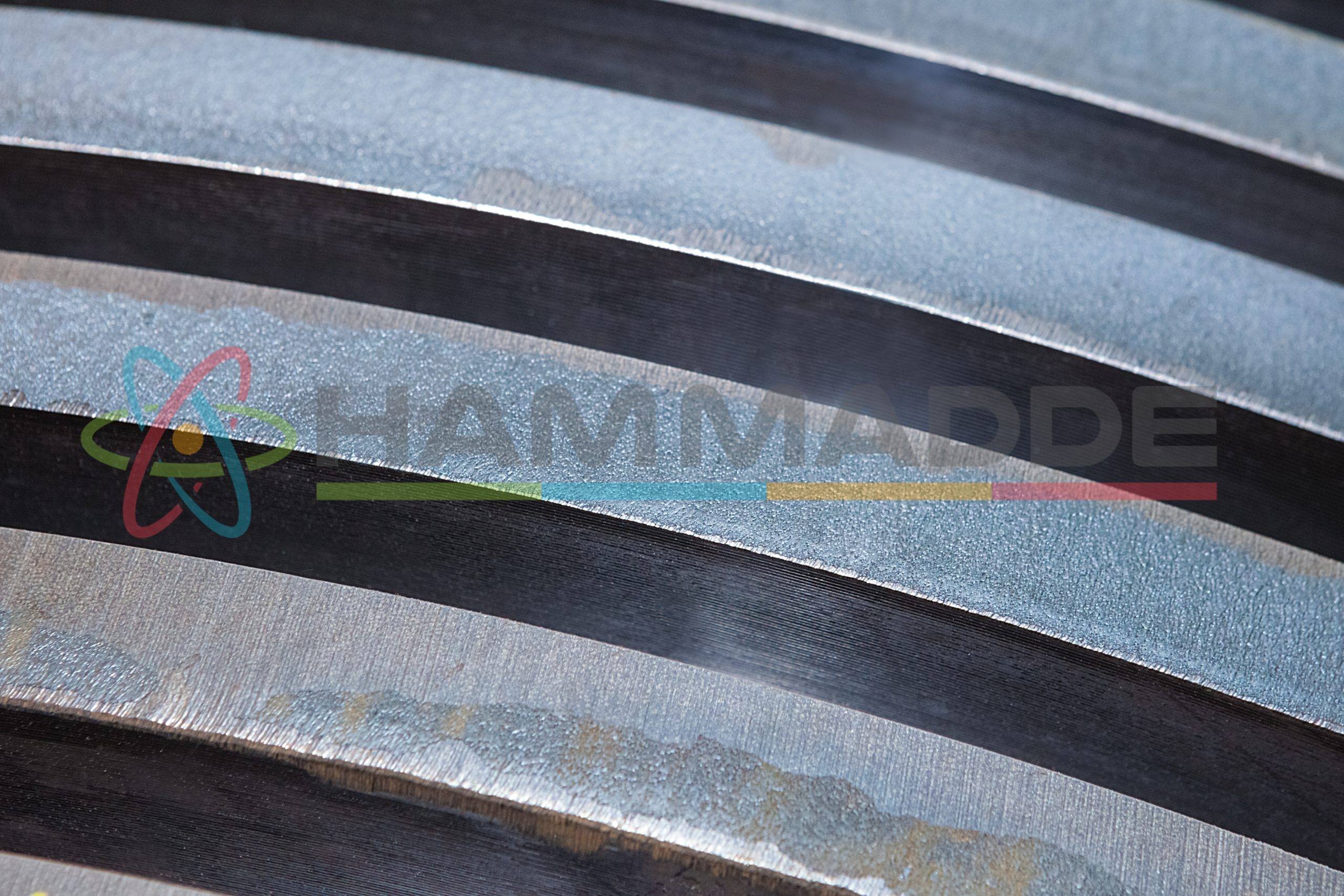 Steel plates stacked , close up